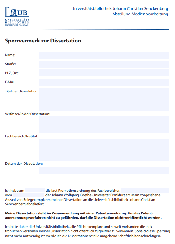 Der Sperrvermerk für die Bachelorarbeit + Vorlagen