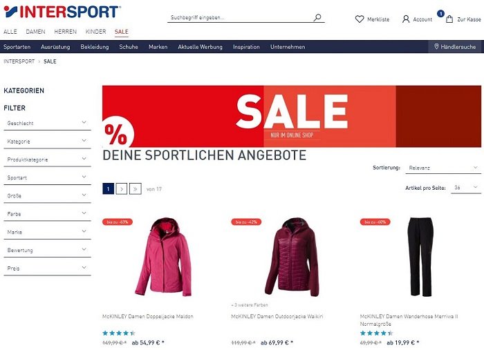 Intersport Gutschein ᐅ 70 Rabatt Oktober 2023