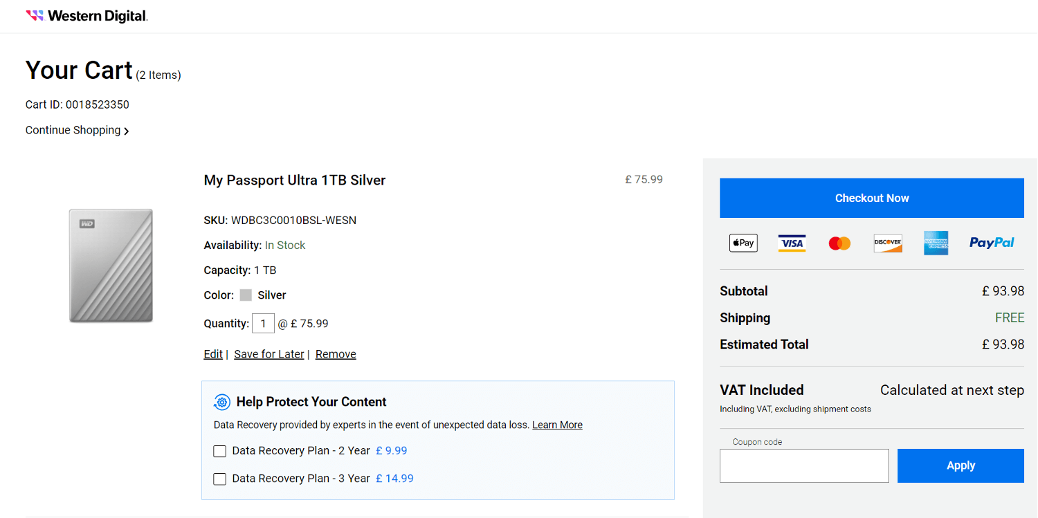 Western Digital Discount Code 20 off in September 2024