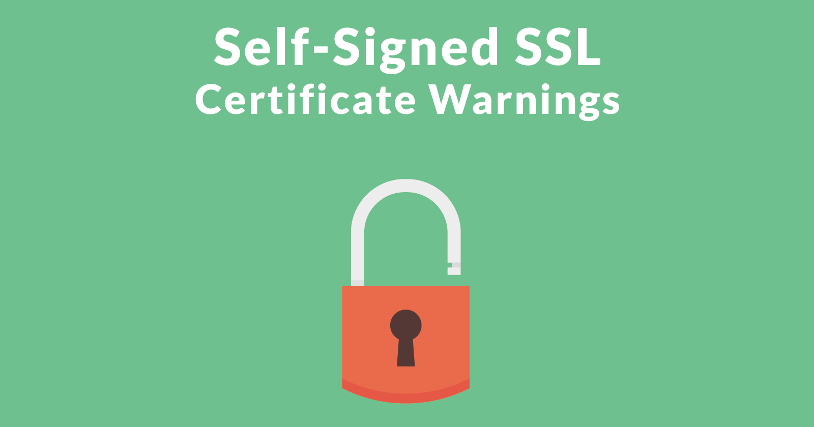 Risks in Using SelfSigned SSL Certificates