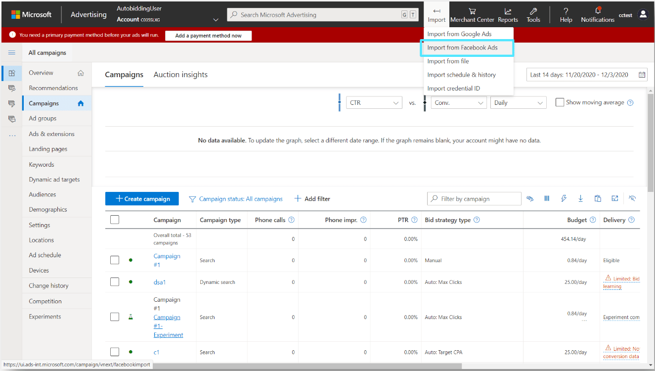 Microsoft Audience Network Introduces Facebook Import