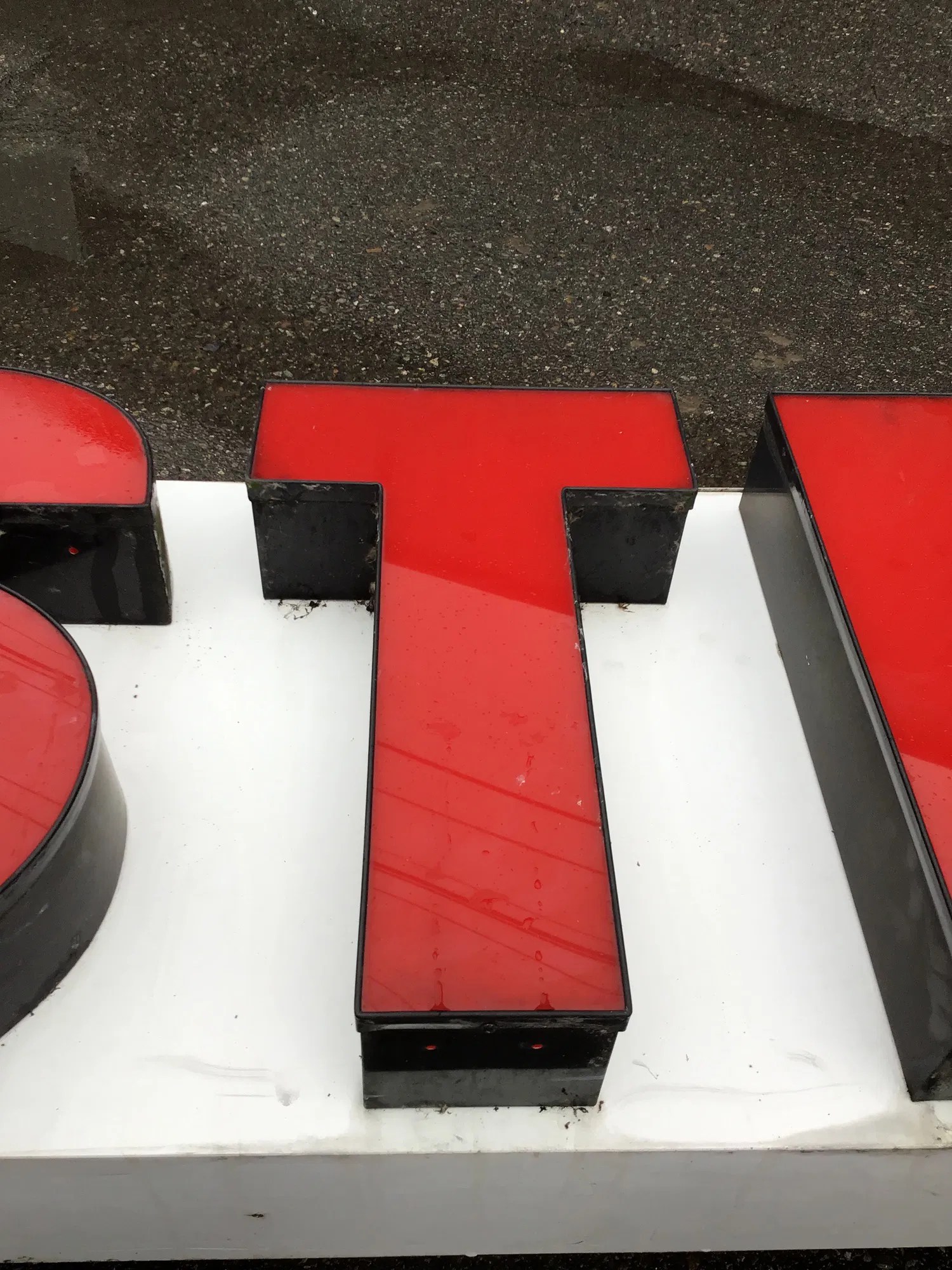 SteakHouse Sign Red Letters Second Use Building Materials and Salvage Retail Stores In
