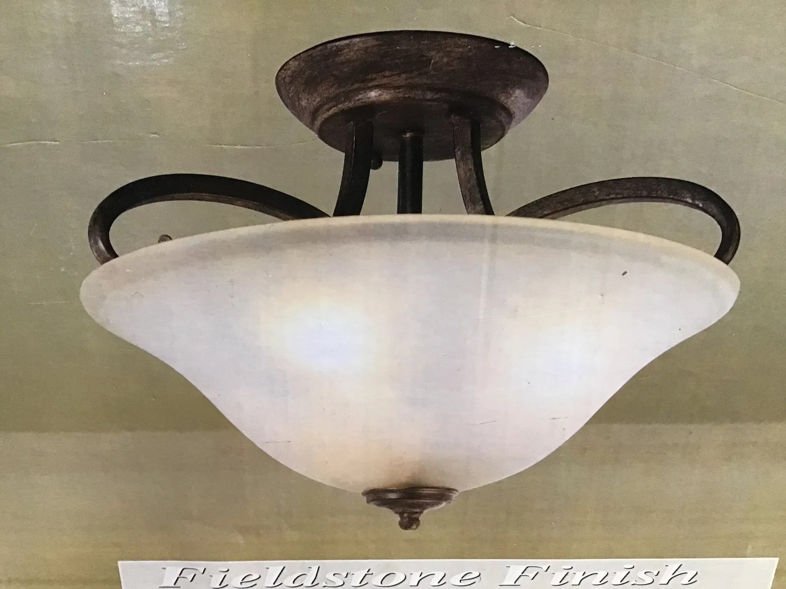Abbeville Semi Flush Ceiling Light Second Use Building Materials and