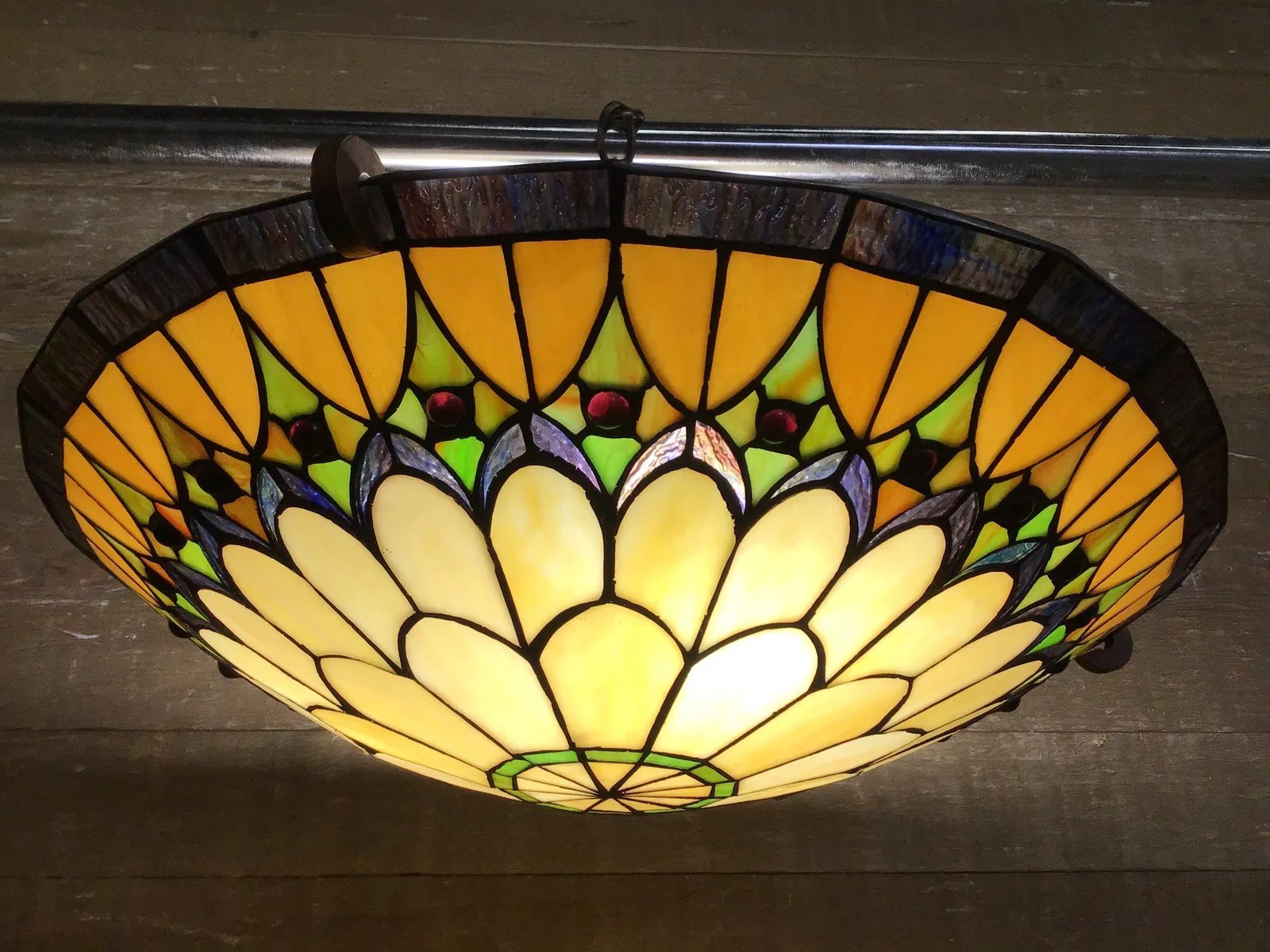 Tiffany Style Stained Glass Light Fixture Second Use Building