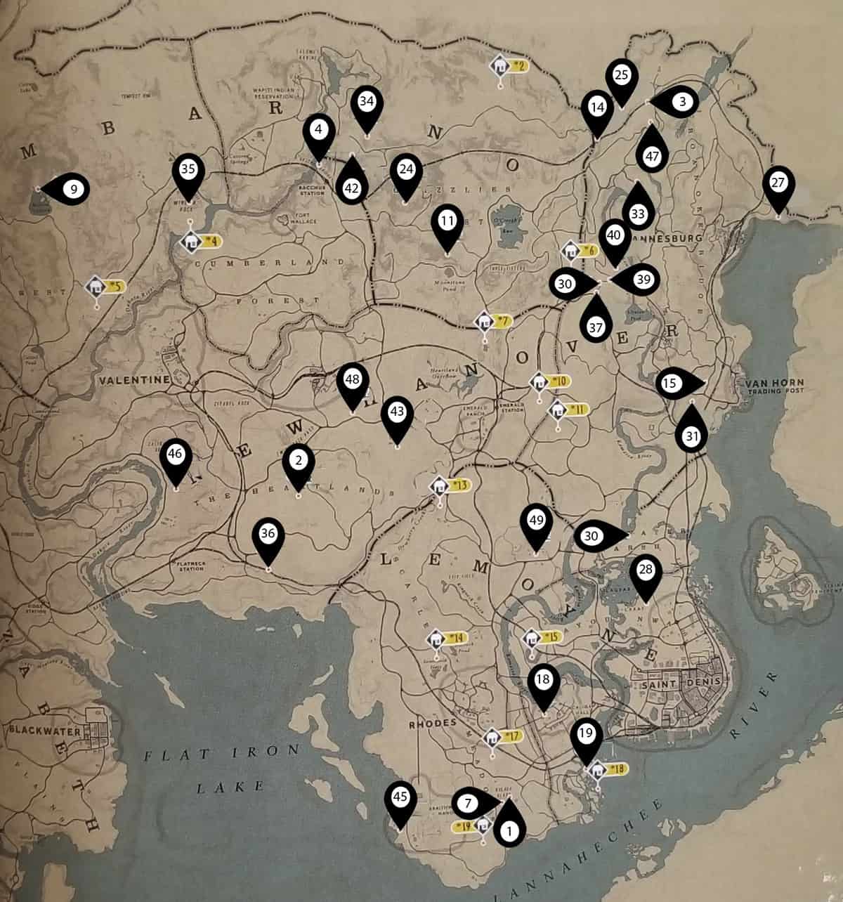 Map Of Red Dead Redemption 2