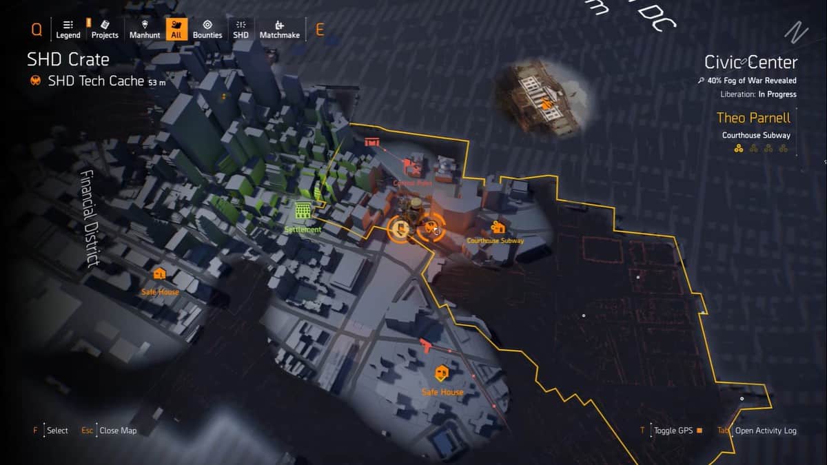 The Division 2 Civic Center All SHD Tech Cache Locations