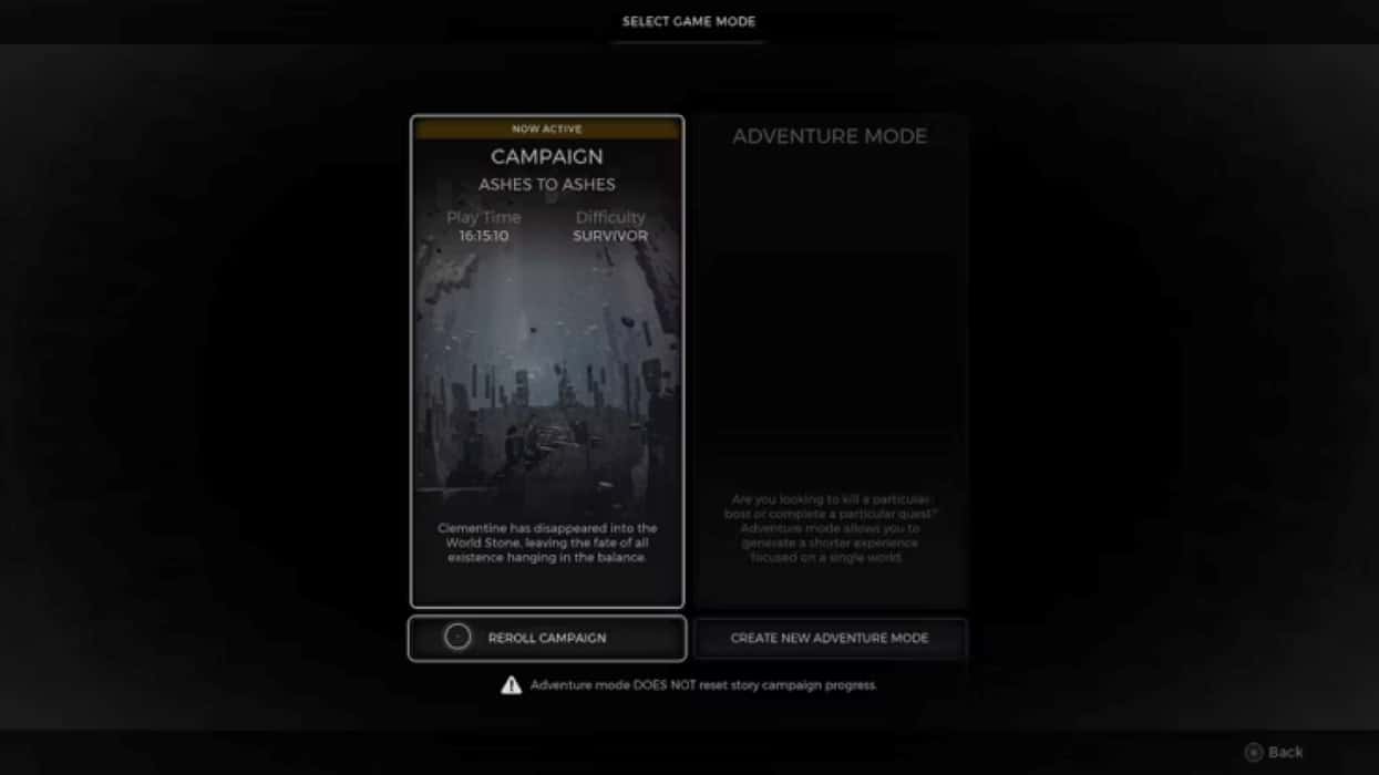 How To Reroll Campaign In Remnant 2