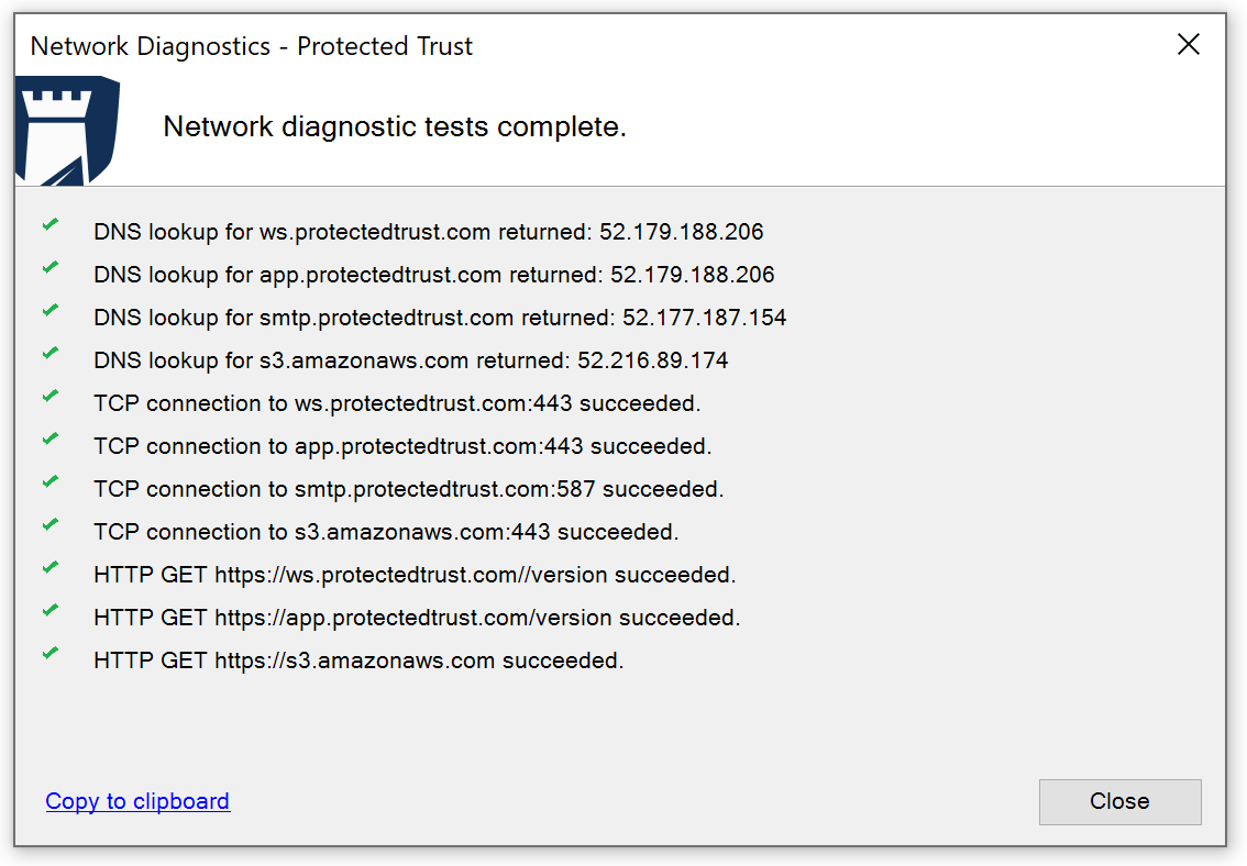 Network Diagnostics Tool for Outlook Addin Send It Secure Help Center