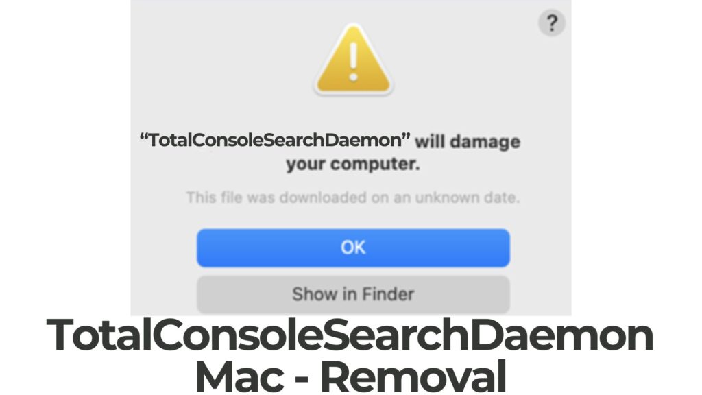 TotalConsoleSearchDaemon Mac Virus Removal Guide