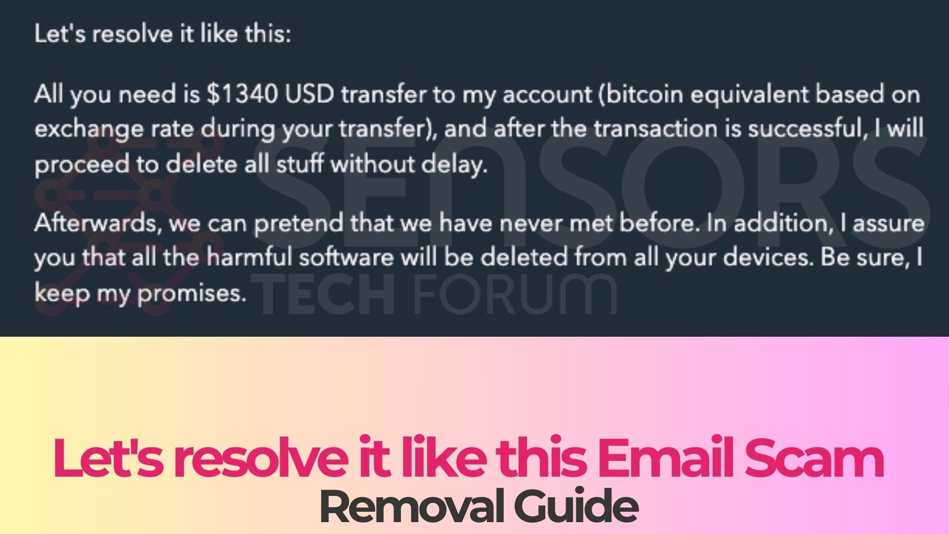 Let's resolve it like this Email Scam How to Remove It
