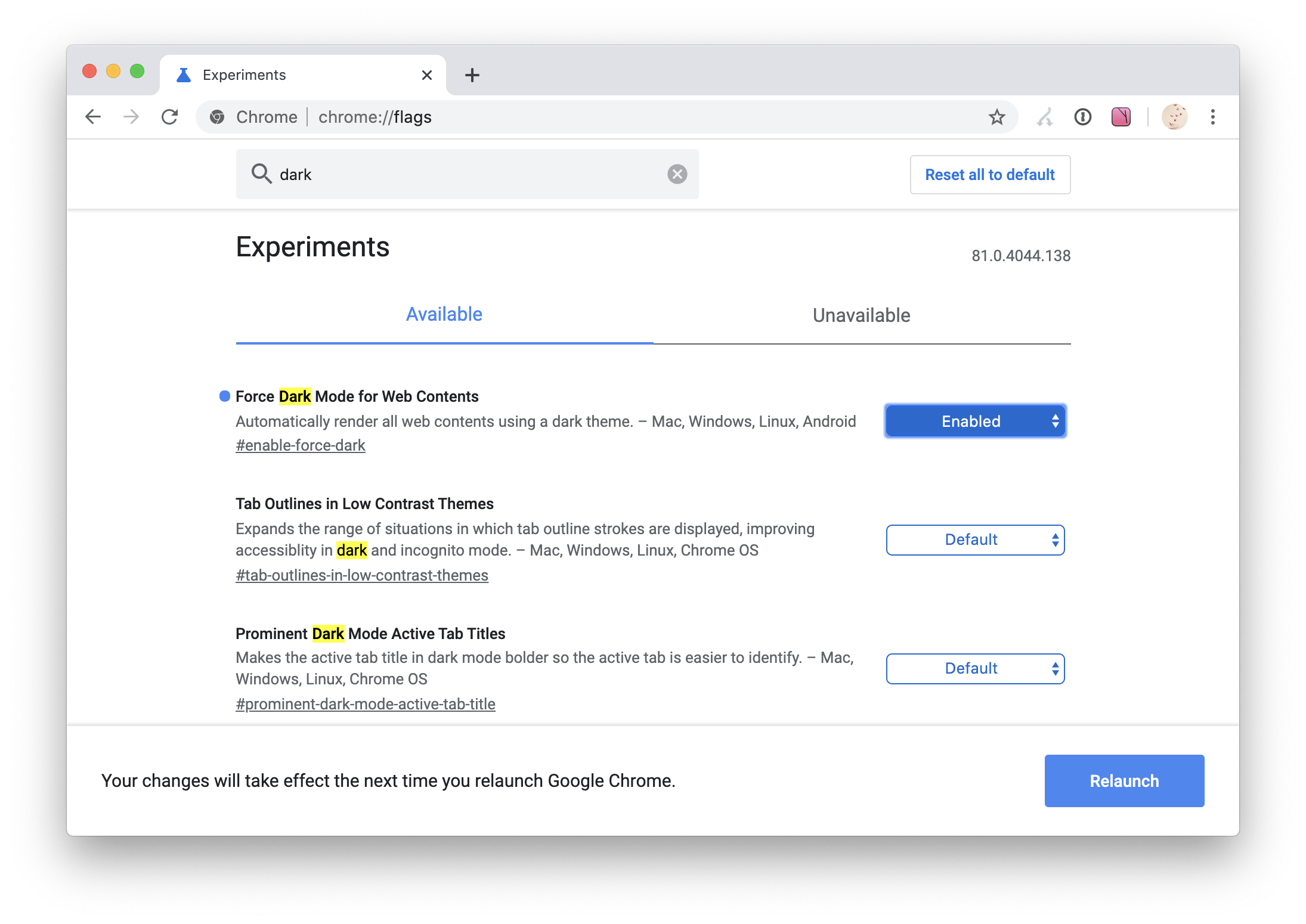 Dark Mode On Google Chrome Mac