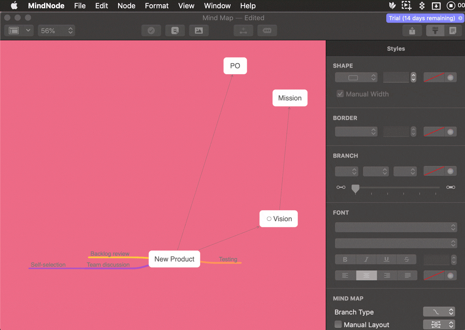 Powerful visual brainstorming with MindNode