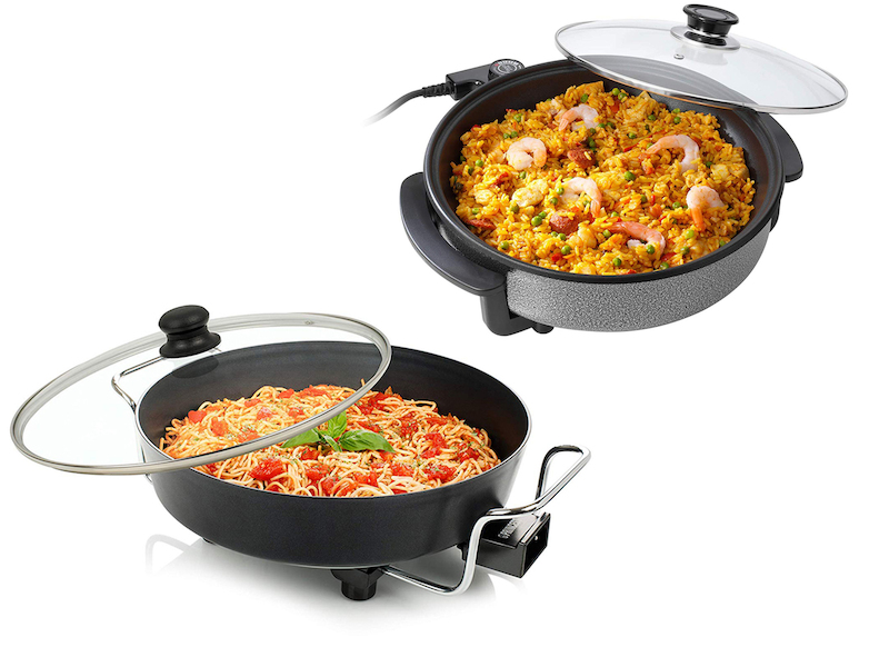 Große & kleine Elektropfanne Pizzapfanne Warmhaltepfanne elektrische