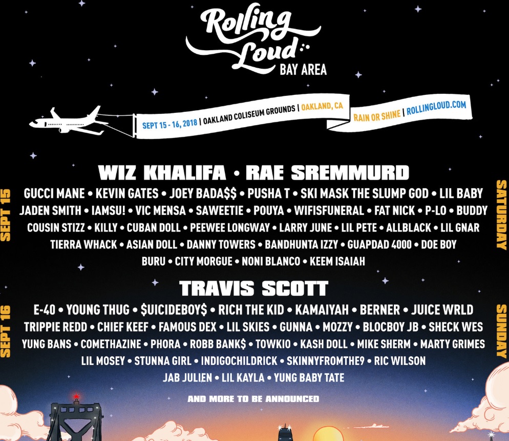 Rolling Loud Announces Lineup & Move to Oakland Venue (Travis Scott