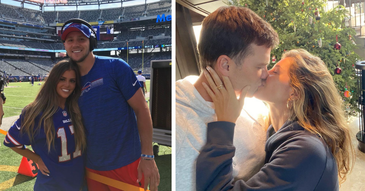 These NFL couples aren’t afraid to show some PDA
