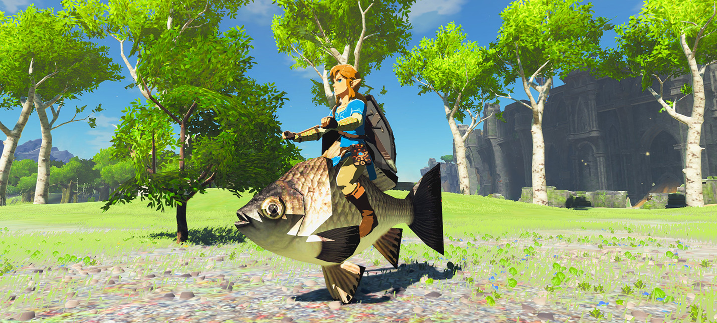 Игрок обнаружил невероятно легкий способ ловли рыбы в Zelda Breath of