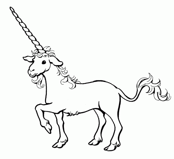 Bearded unicorn Free Printable Coloring Pages