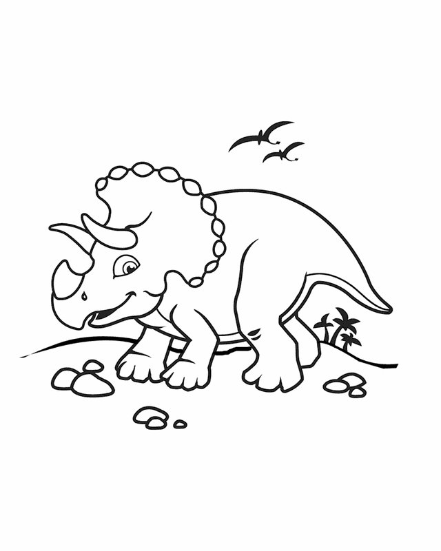 Happy Dino Free Printable Coloring Pages