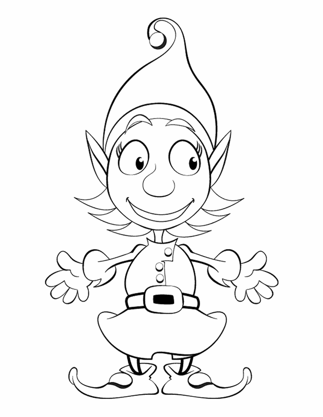 20 Elf Coloring Pages, Christmas Elves: North Pole Christmas