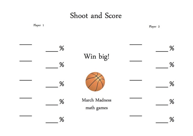 March Madness Shoot and Score Free Printable Coloring Pages