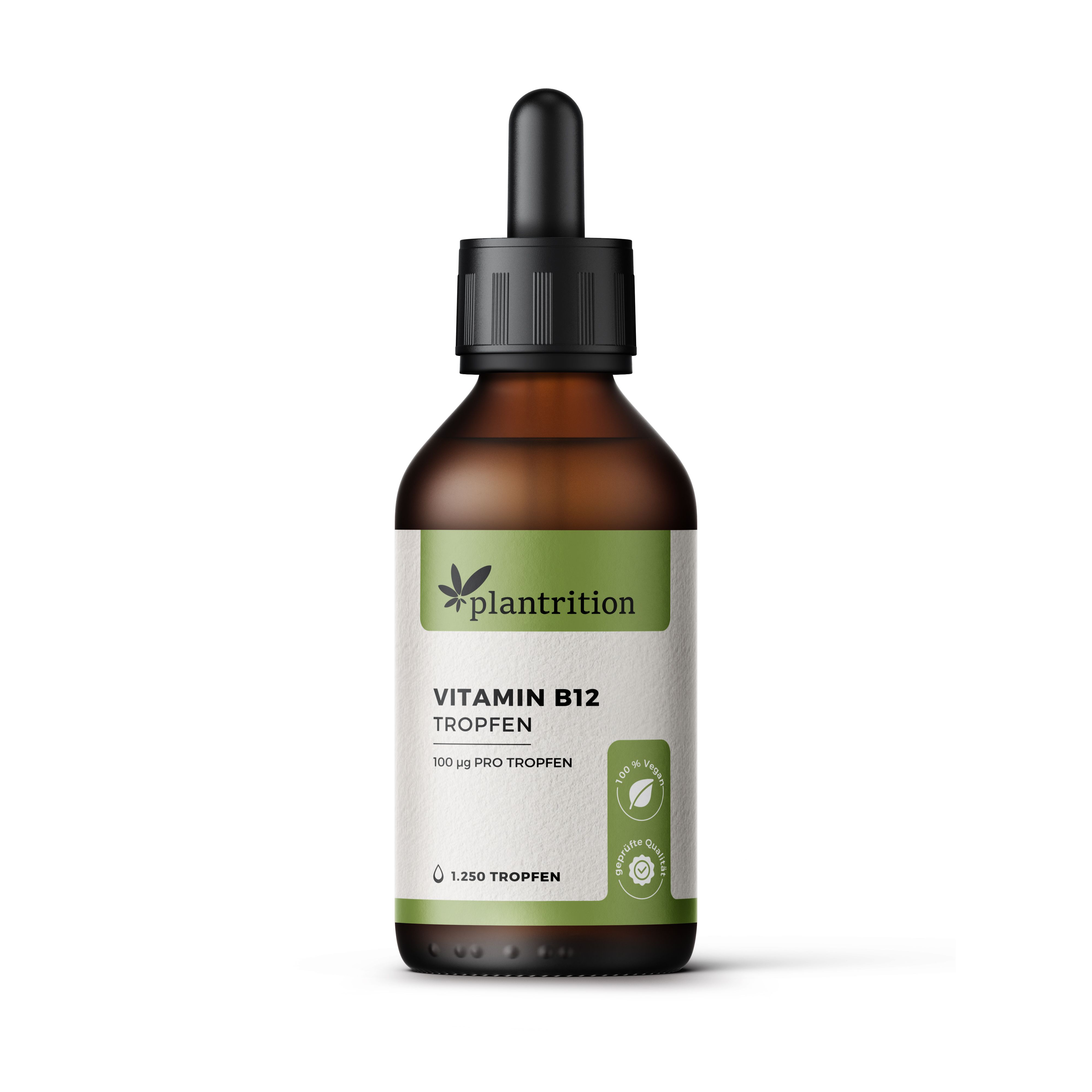plantrition Vitamin B12 Methylcobalamin & Adenosylcobalamin Tropfen 50
