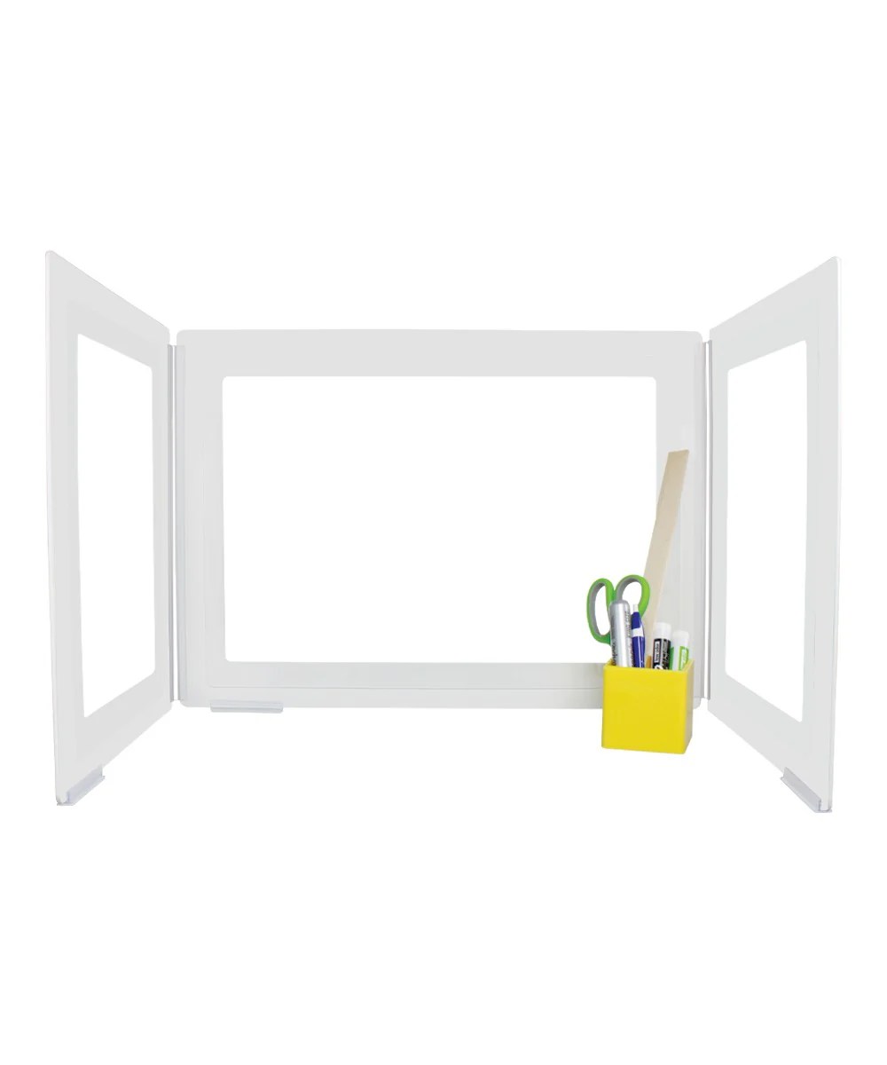 School Classroom Desk Shield for Students with Window Panels Source