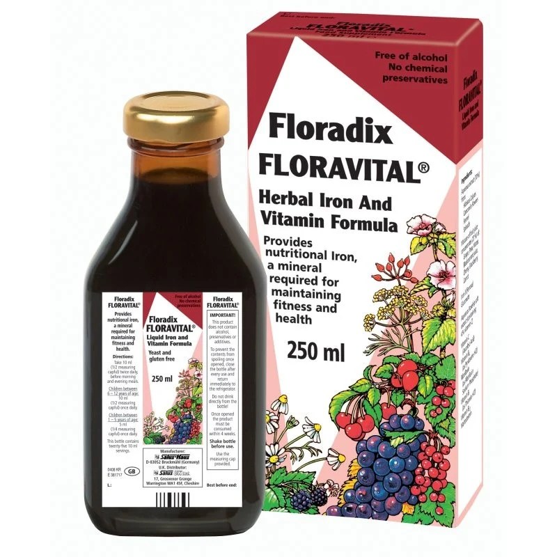 Floradix gluten free liquid iron & Vitamin Formula Flora SalusHaus