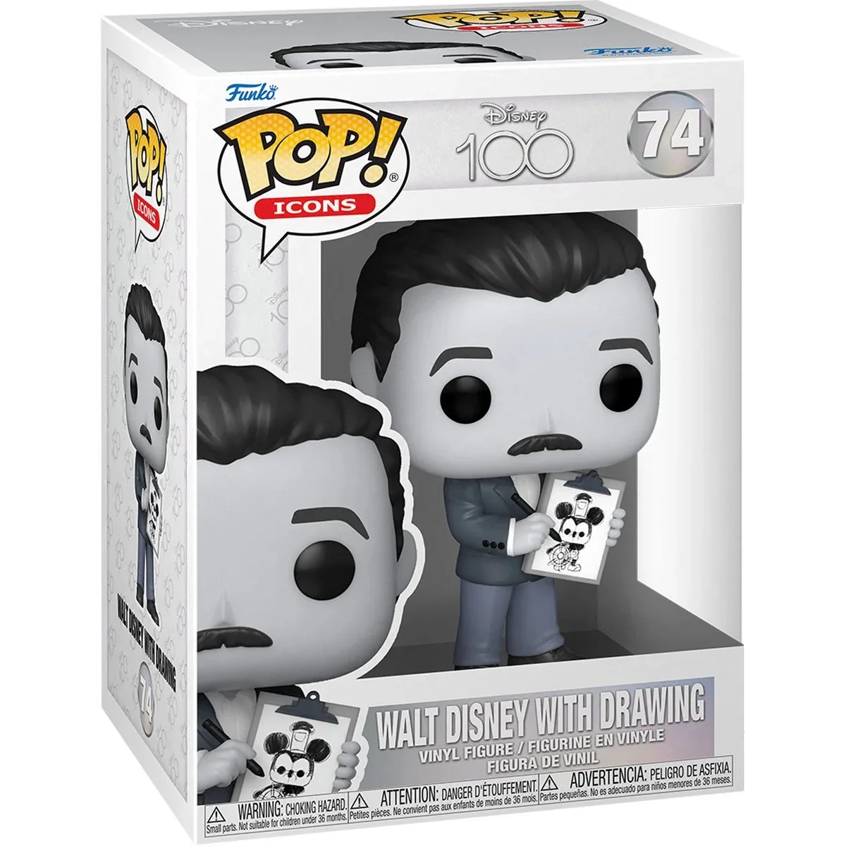 Disney 100 Walt Disney with Drawing Funko Pop Preventa Aficionada