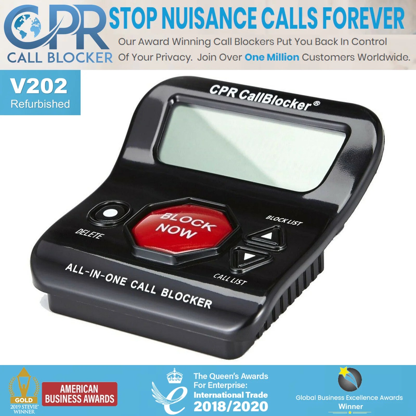 Refurbished CPR V202 Landline Nuisance Call Blocker Up to 1000 Unwanted