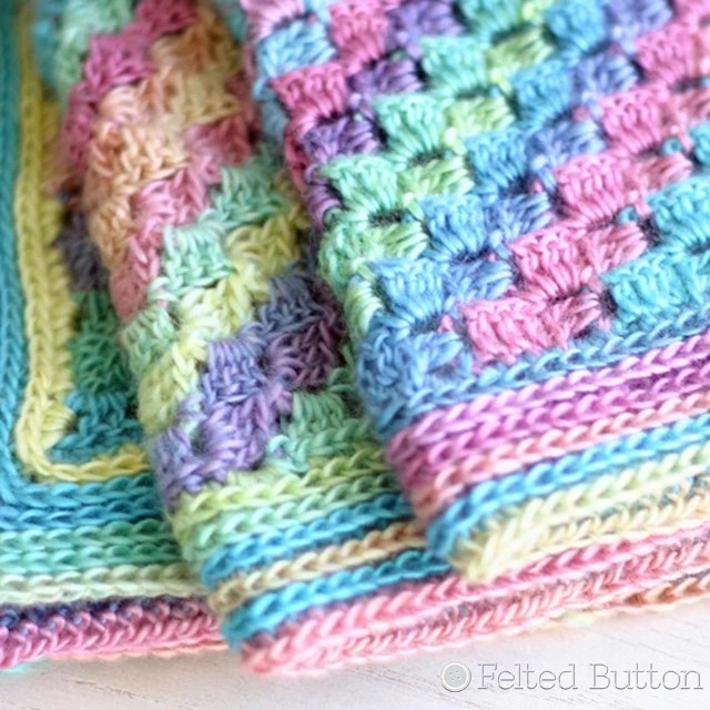 Spring into Summer with a FREE Crochet Blanket Pattern Felted Button