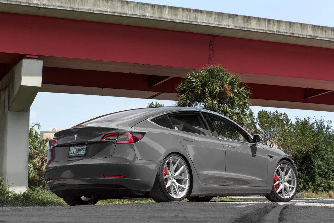Check out the 'Nardo Grey' Tesla Model 3 EVANNEX Aftermarket Tesla