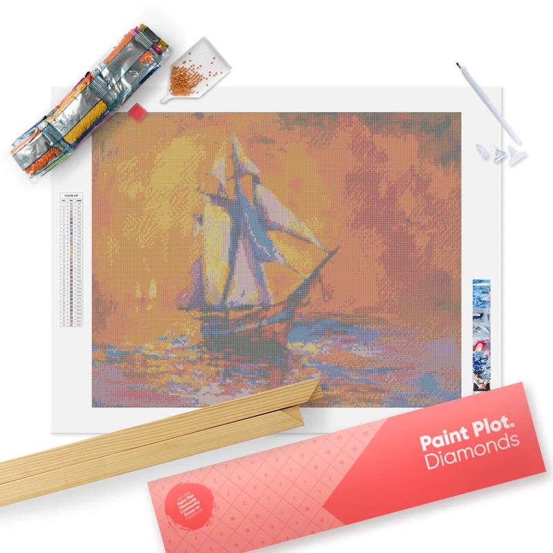 Paint Plot Abstract Ship Diamond Painting Kit Paint Plot Australia