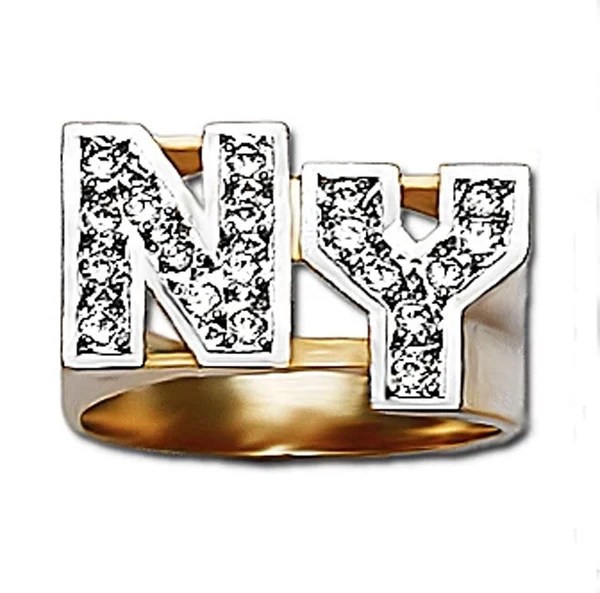 Large Block Diamond Initial Ring Be Monogrammed