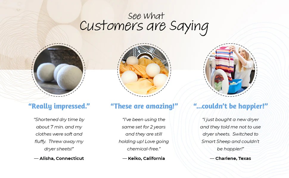 About Smart Sheep Dryer Balls Natural Fabric Softener Wool Dryer