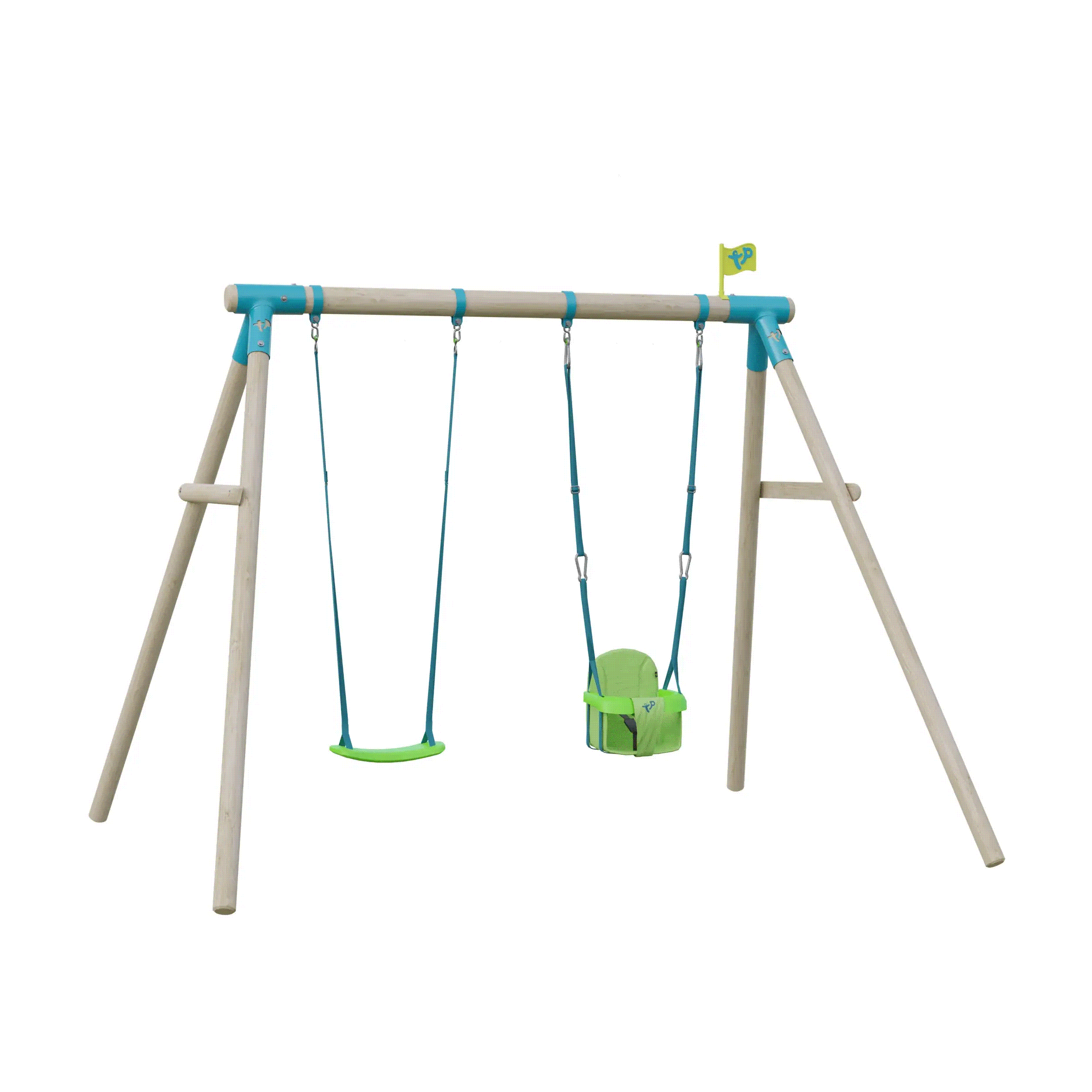 TP Knightswood Compact Wooden Double Swing Set Builder FSC® TP Toys