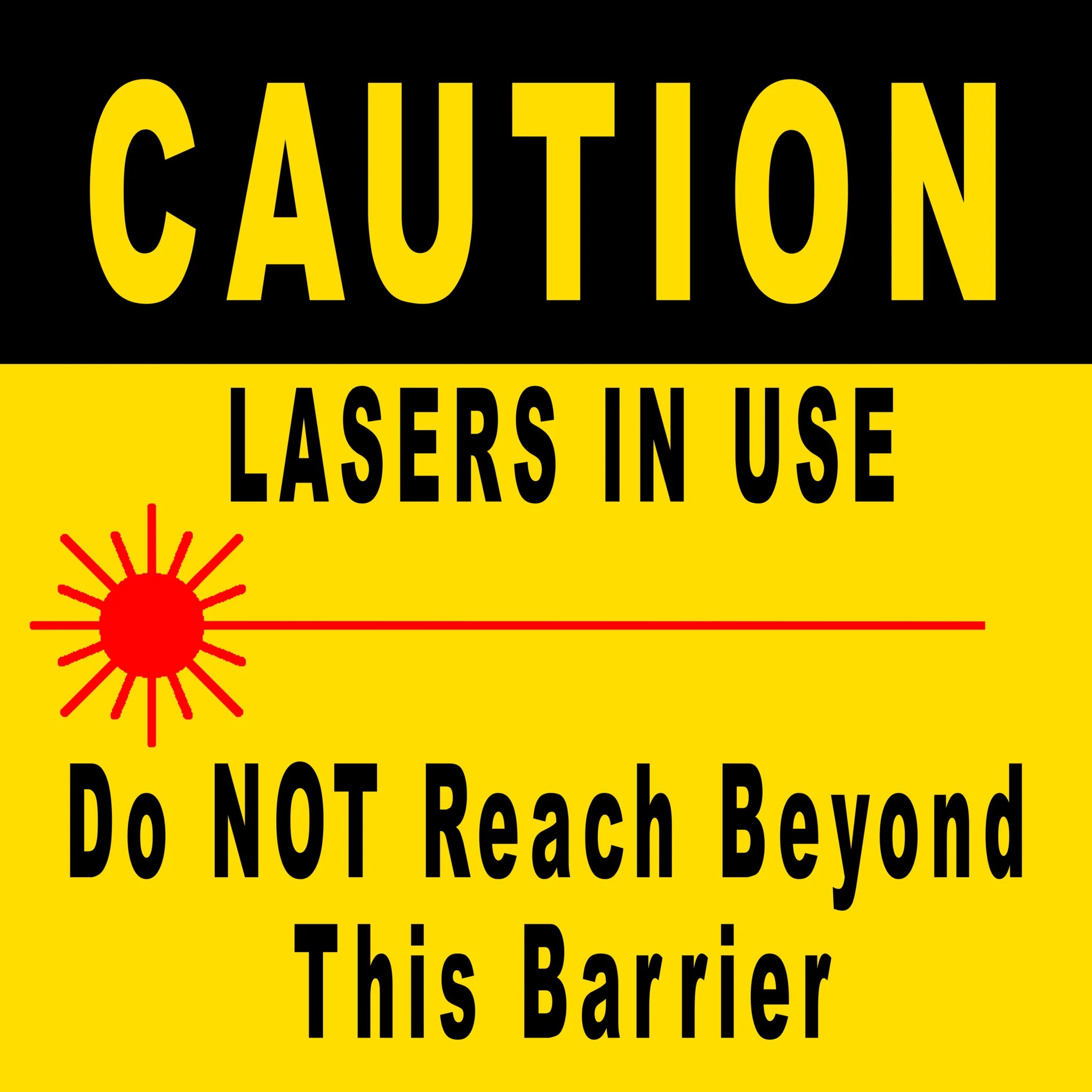 Caution Lasers In Use Floor Sign Industrial Floor Tape