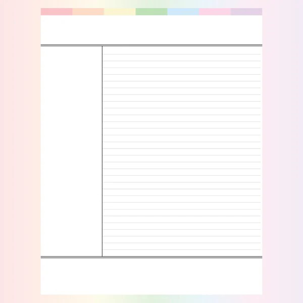 Printable Cornell Notes | Instant Download PDF | A4 and US Letter