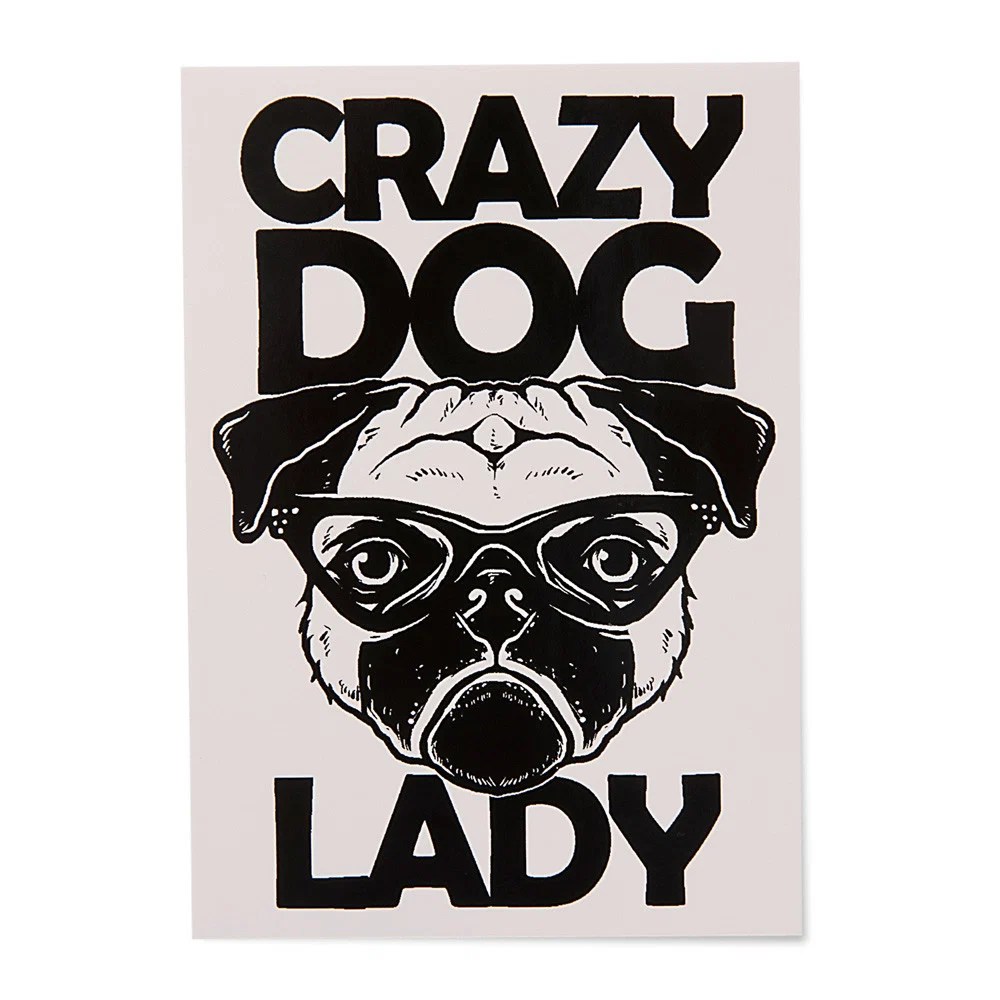 'Crazy Dog Lady' Sticker Gifts For Dog Lovers Animal Hearted Apparel