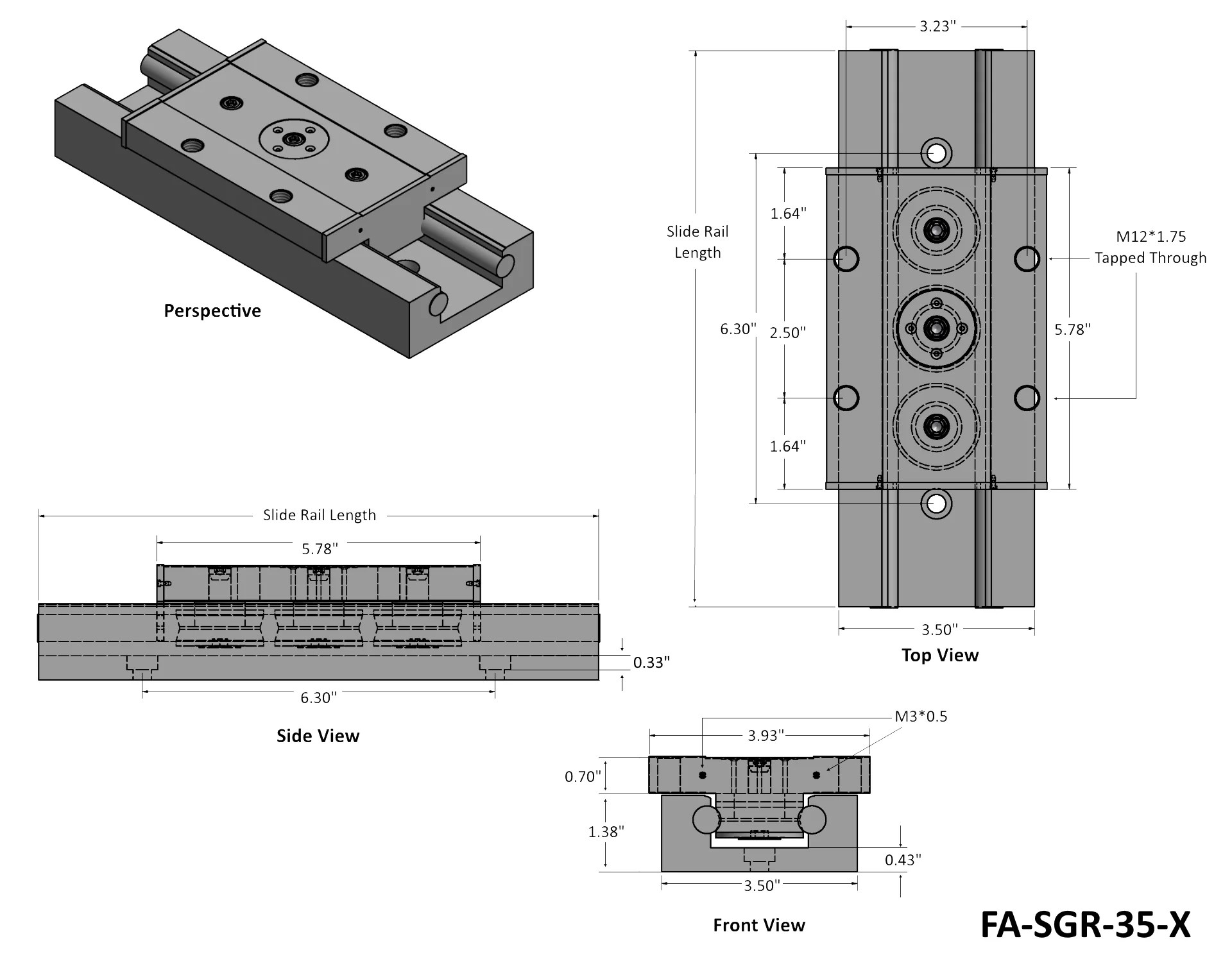 Heavy Duty Linear Bearing Slide Rails with FASGR35 Series