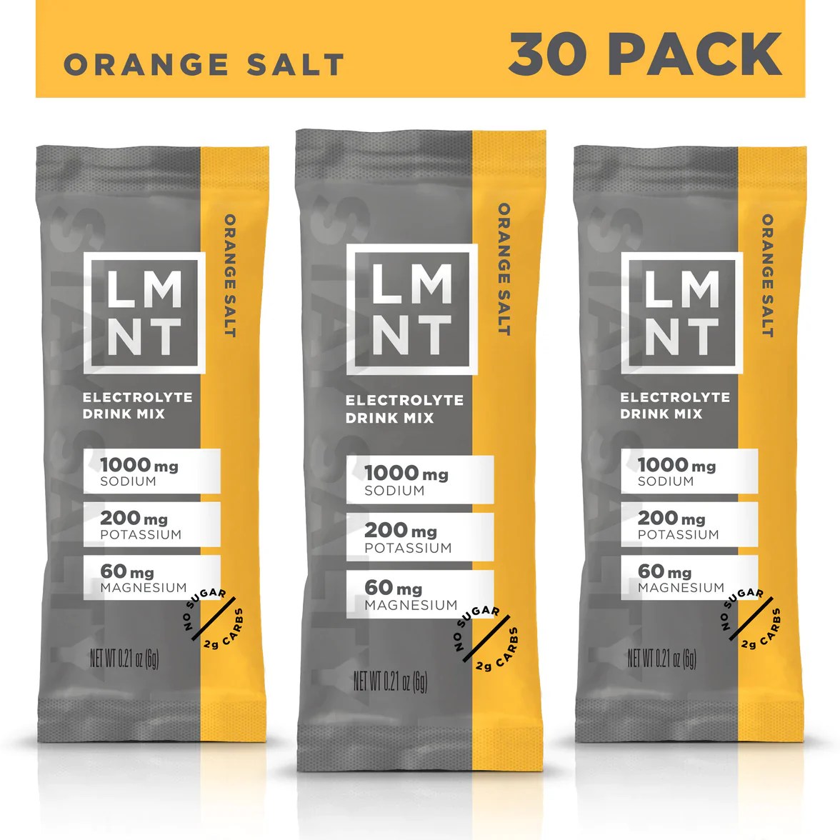 LMNT Orange Salt Electrolyte Drink Mix 30 Count Liberty's Earth