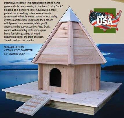 How do you make a duck house? AquaDuck - Floating Duck House by Heartwood - The ...