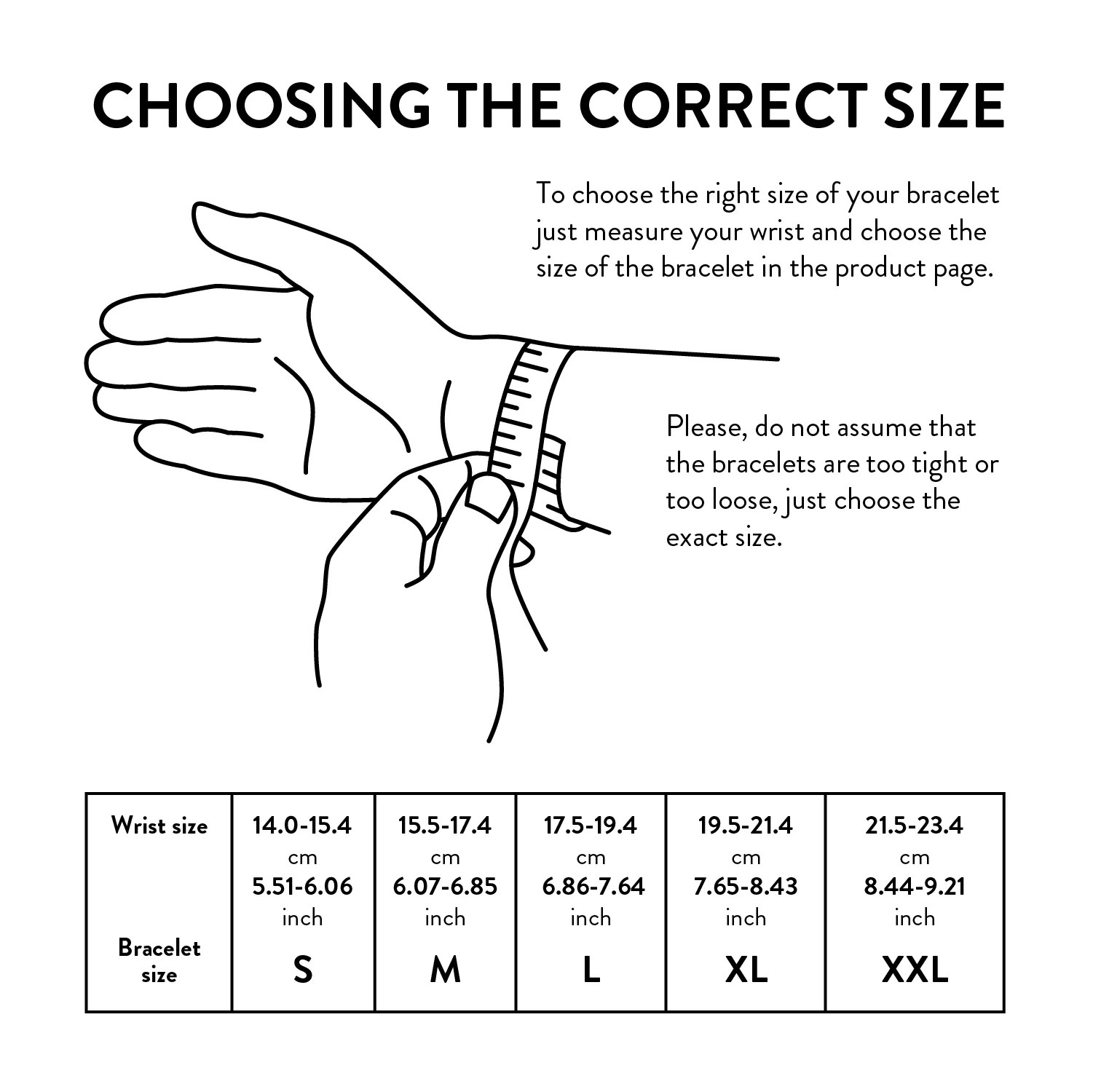 Bracelet Sizing Chart The World of Gemstones