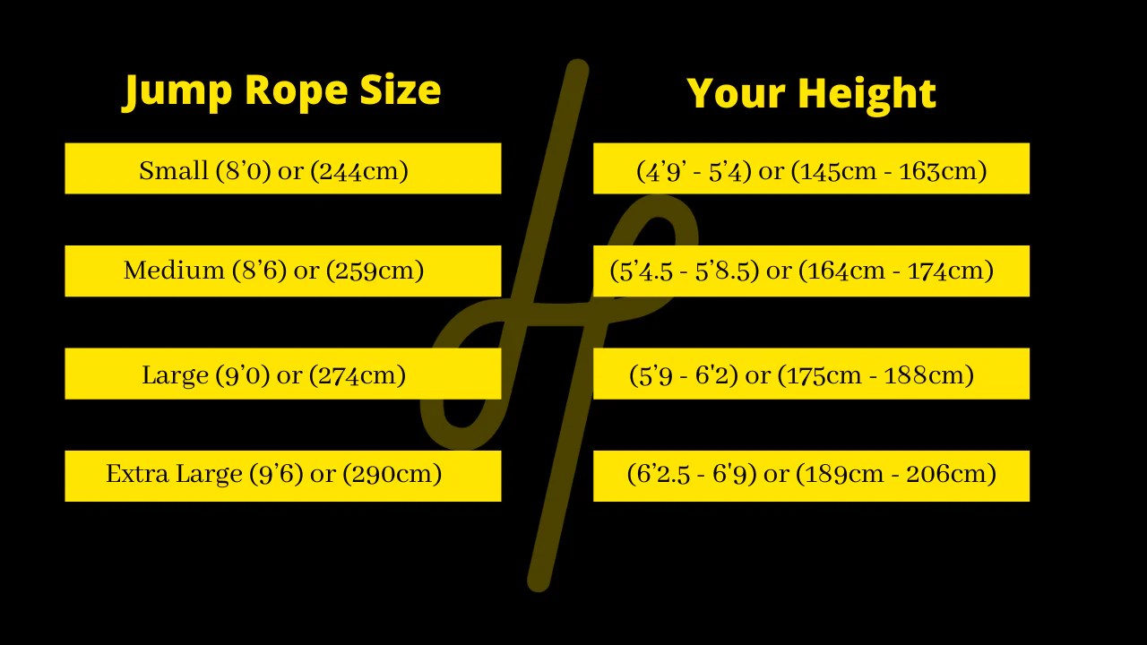 Jump Rope Size Guide Honor Athletics