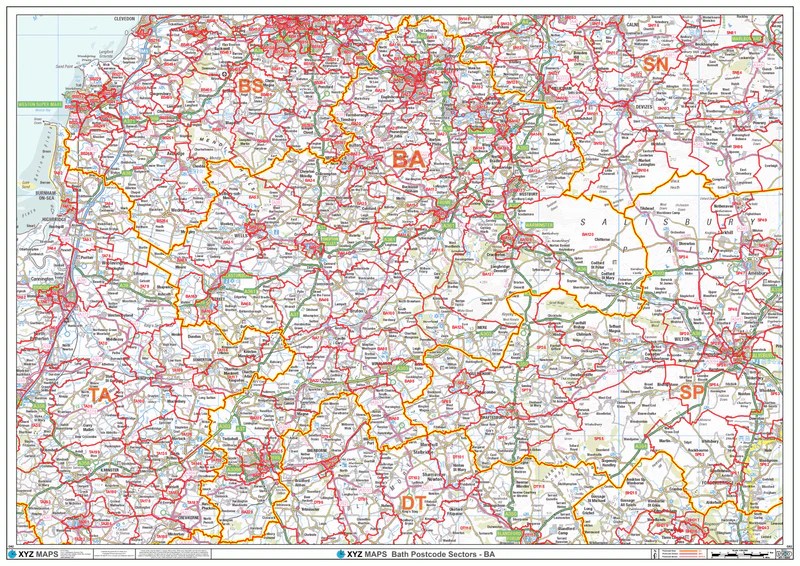 Bath Postcode Map (BA) Map Logic