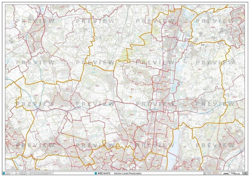 Enfield Postcode Map (EN) Map Logic