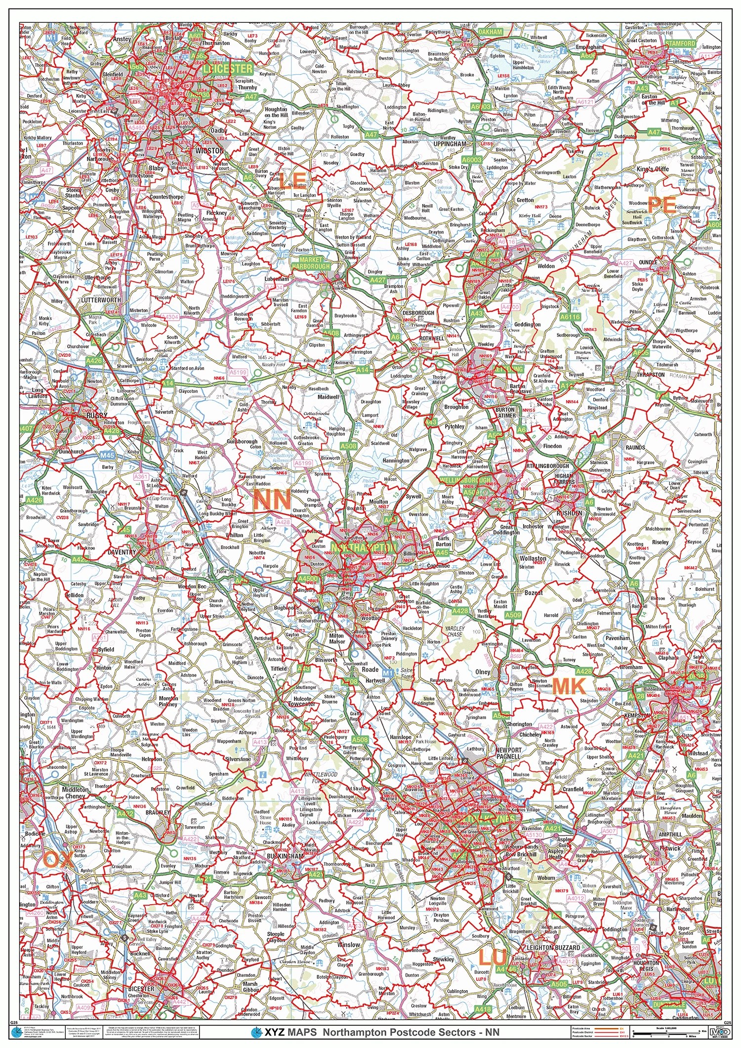 Northampton Postcode Map (NN) Map Logic