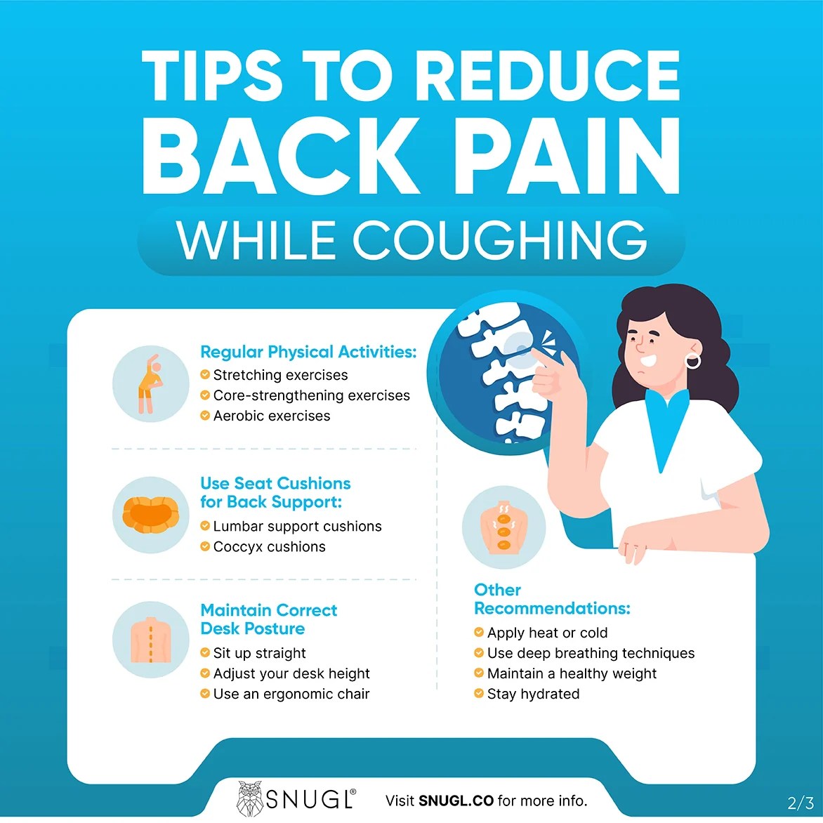 How To Avoid Back Pain While Coughing SNUGL.co