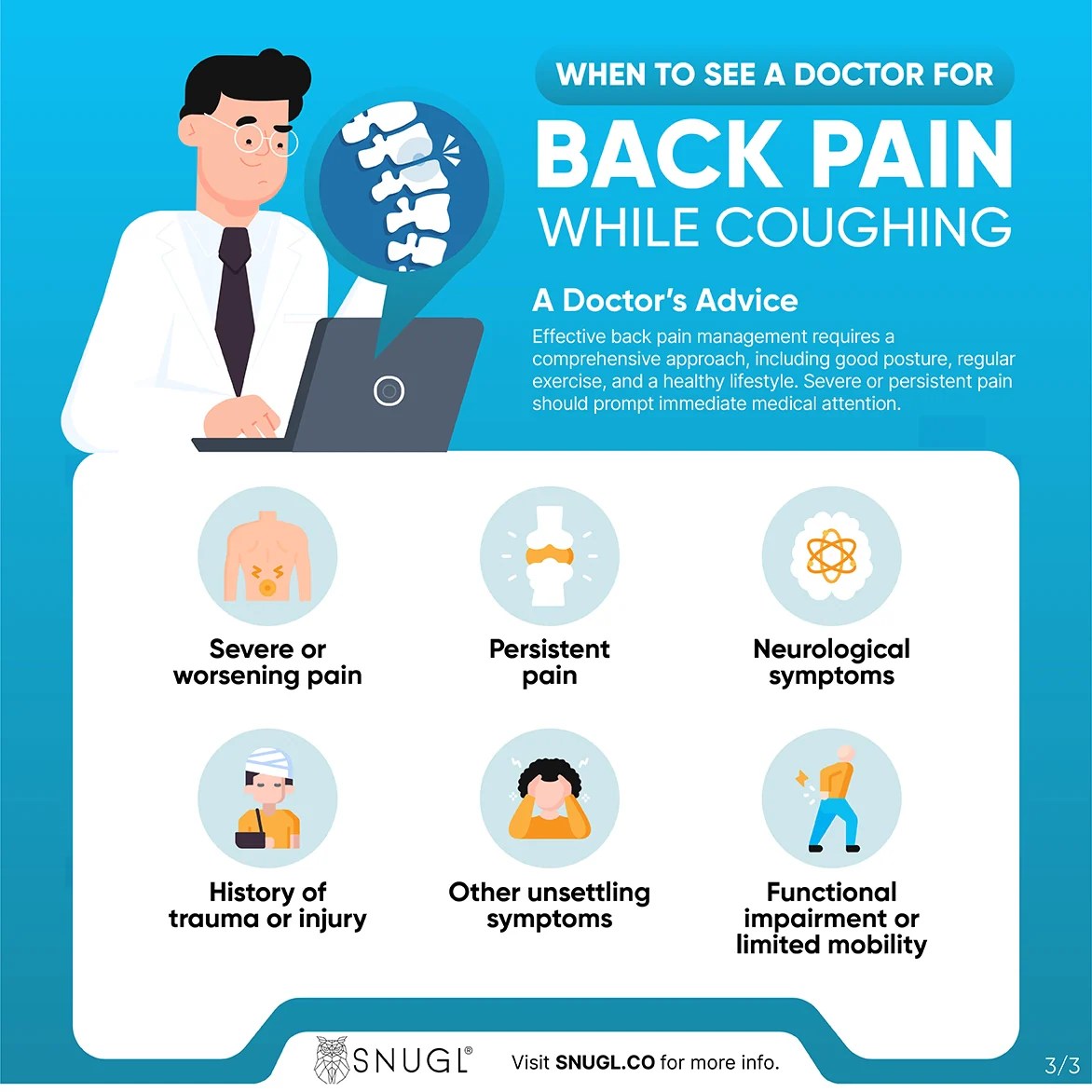 How To Avoid Back Pain While Coughing SNUGL.co