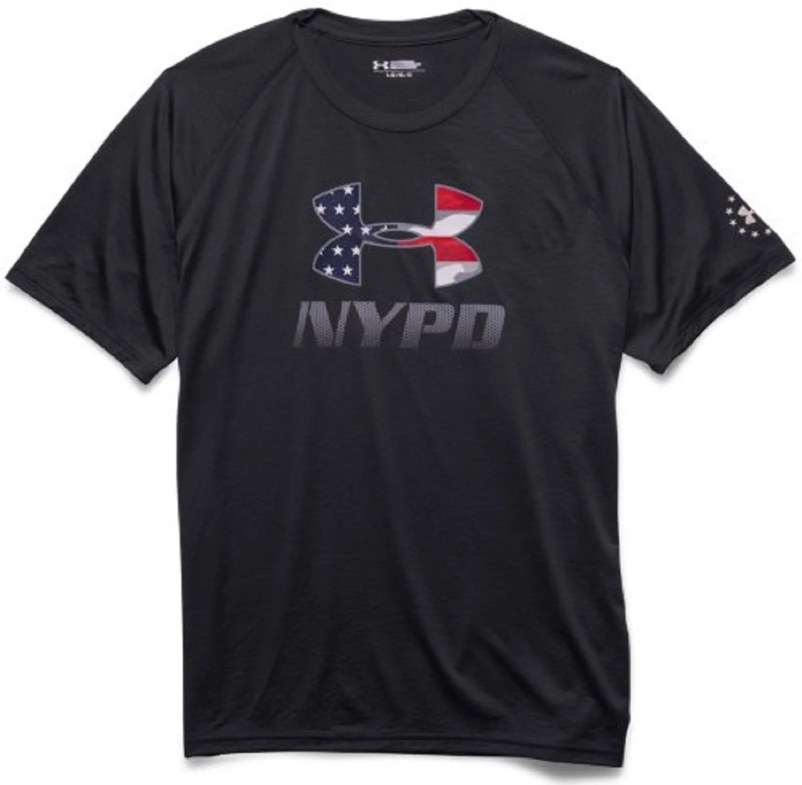 Black Under Armour NYPD Training Shirt UA Freedom Short Sleeve TShi