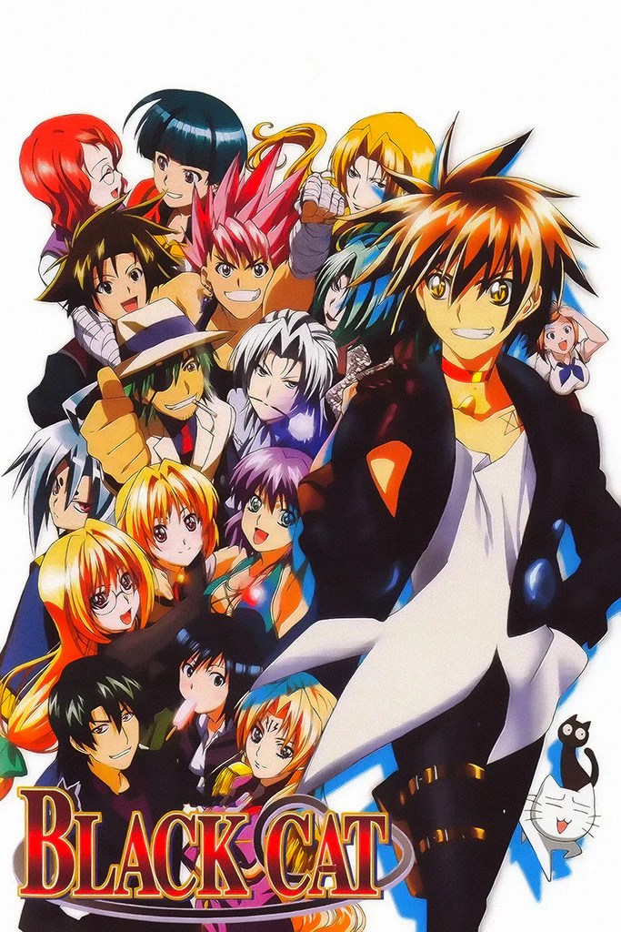 Black Cat Train Sven Eve Characters Anime Poster My Hot Posters